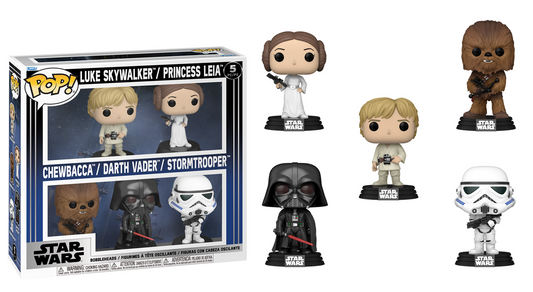 Preventa Star Wars Bundle 5-Pack (Leia, Luke, Chewbacca, Darth Vader & Stormtrooper) - Star Wars Funko Pop!