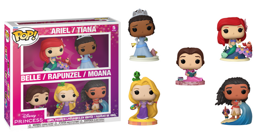 Preventa Disney Princess Bundle 5-Pack (Tiana, Ariel, Belle, Rapunzel, Moana) - Disney Funko Pop!