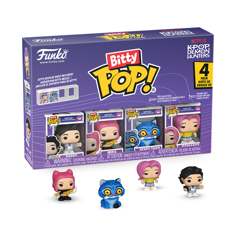 Preventa Bitty Pop Bobby / Mira / Derpy Tiger / Romance - K-Pop Demon Hunters Bitty Pop Funko Pop!