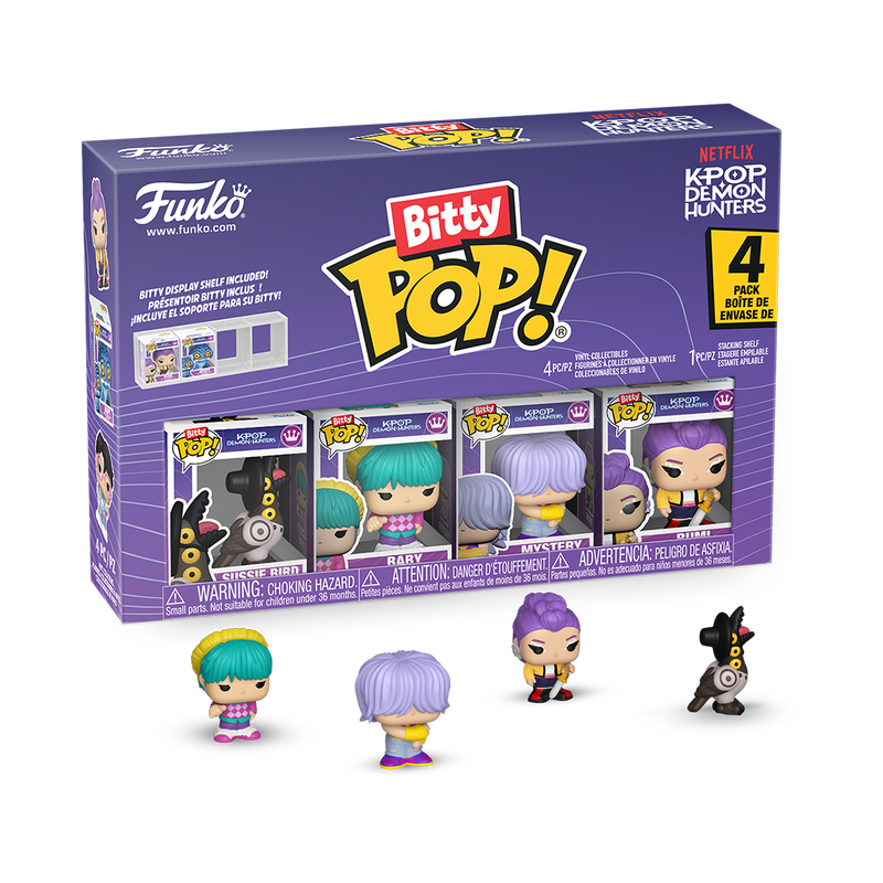 Preventa Bitty Pop Sussie Bird / Bary / Mystery / Rumi - K-Pop Demon Hunters Bitty Pop Funko Pop!