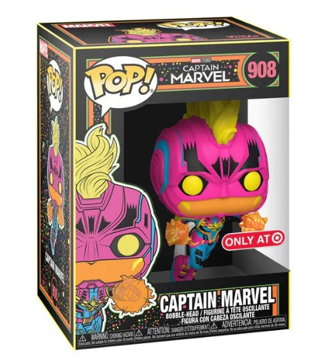 Captain Marvel #908 Only at Target  Blacklight - Marvel Avengers Funko Pop!