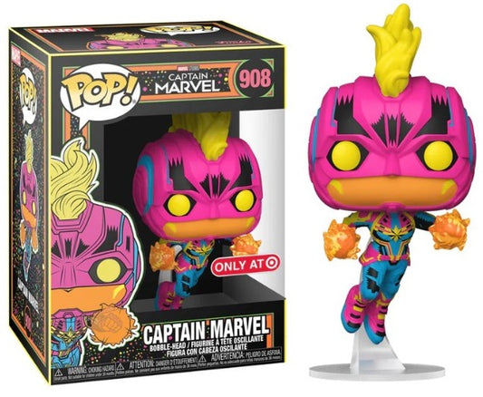 Captain Marvel Target Blacklight #908 - Marvel's Captain Marvel Funko Pop!