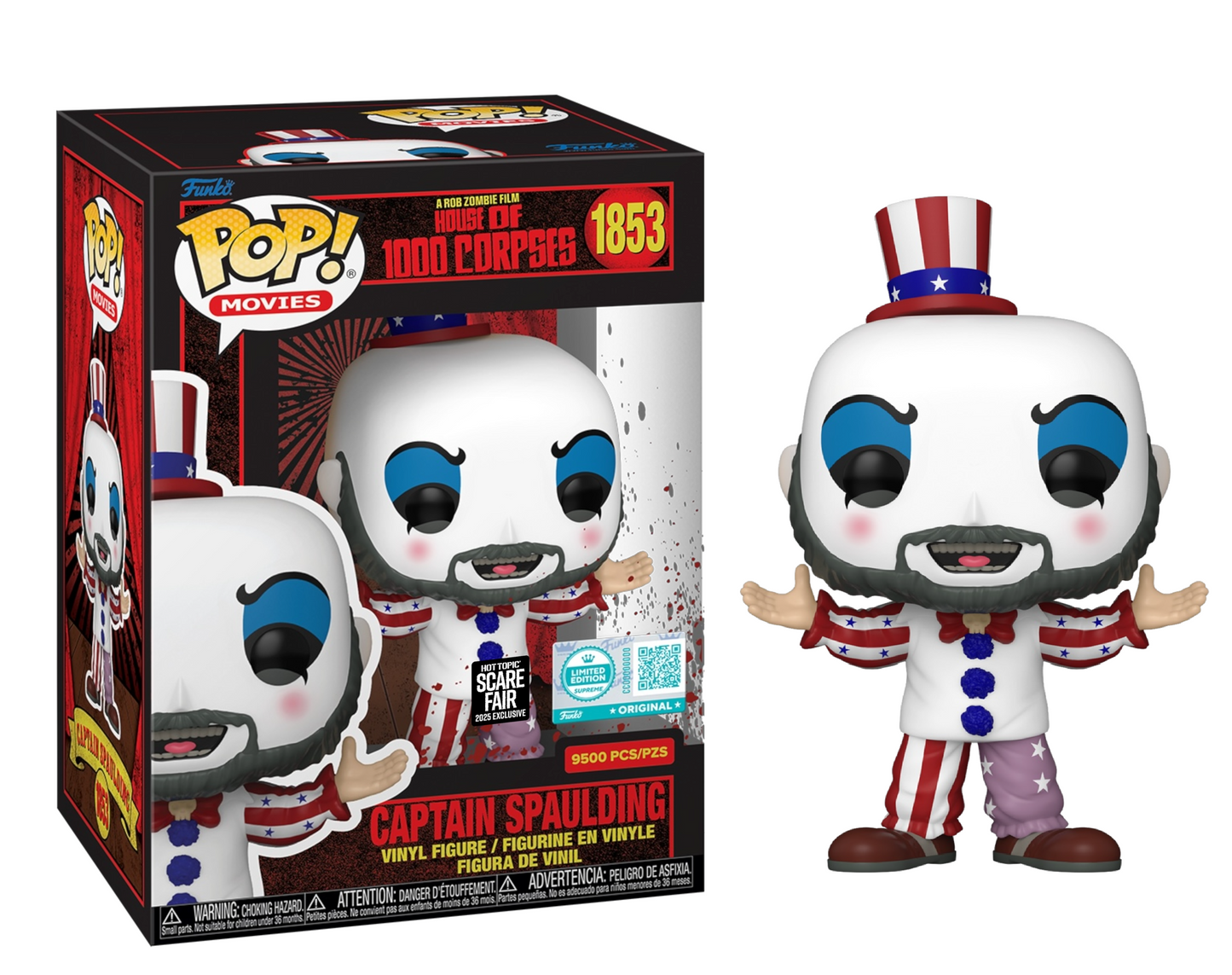 Captain Spaulding (9500 piezas en todo el mundo) #1853 - House of 1000 Corpses Terror Funko Pop!