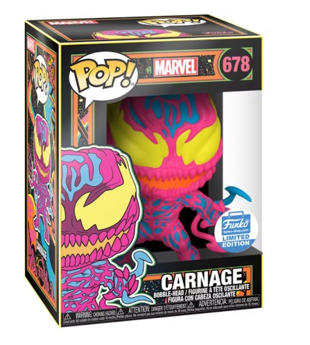 Carnage #678  Blacklight Funko Shop- Marvel Avengers Funko Pop!