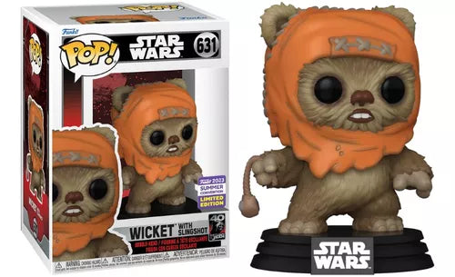 Wicket with Slingshot Summer Convention 2023 #631 - Star Wars Funko Pop!