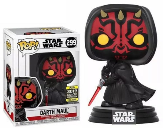 Darth Maul 2019 Galactic Convention #299 - Star Wars Funko Pop! Detalle en Caja