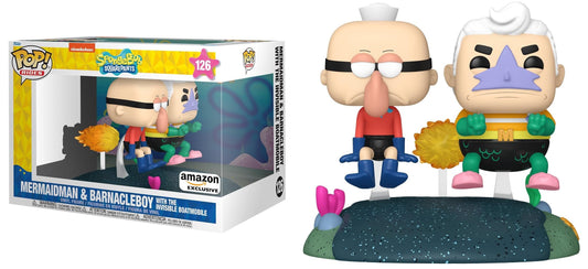 Preventa Mermaidman & Barnacleboy with The Invisible Boatmobile Amazon #126 - Spongebob Squarepants (Bob Esponja) Funko Pop!