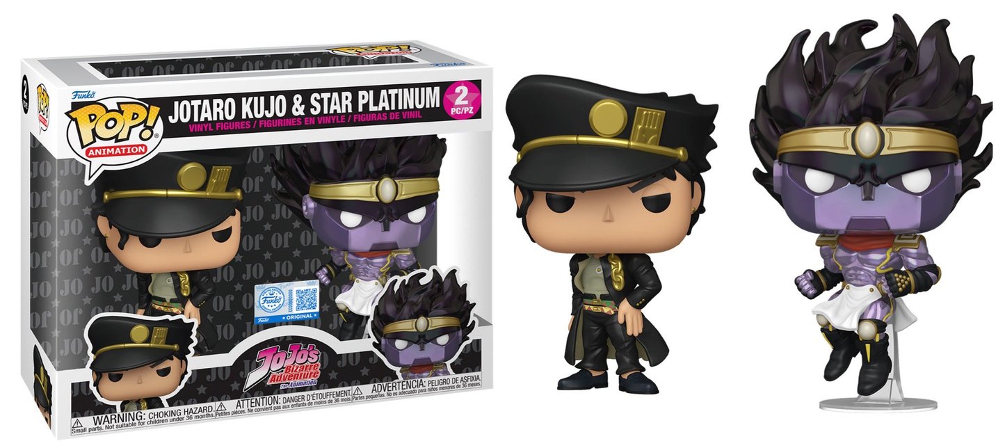 Preventa Jotaro Kujo & Star Platinum #2Pack - Jojo's Bizarre Adventure Funko Pop!