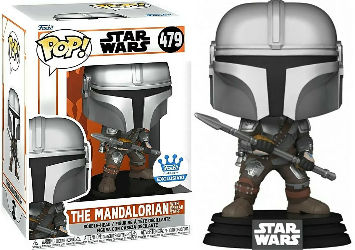 The Mandalorian with Beskar Staff #479 - Star Wars Funko Pop!