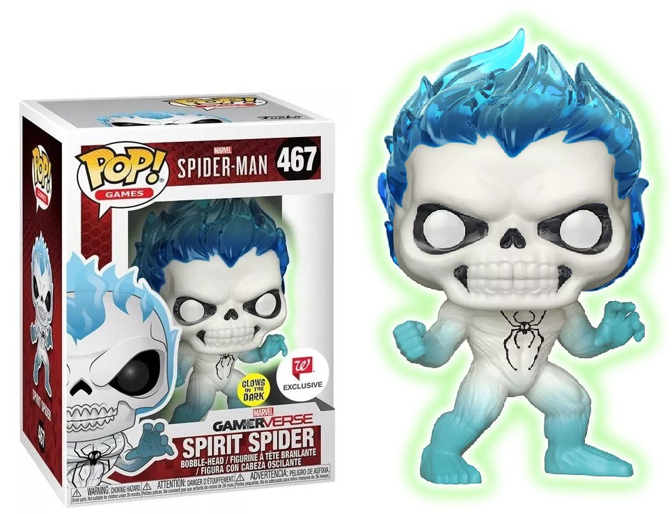 Spirit Spider GITD #467 Sin Sticker de Walgreens - Marvel's Spider-Man Funko Pop!